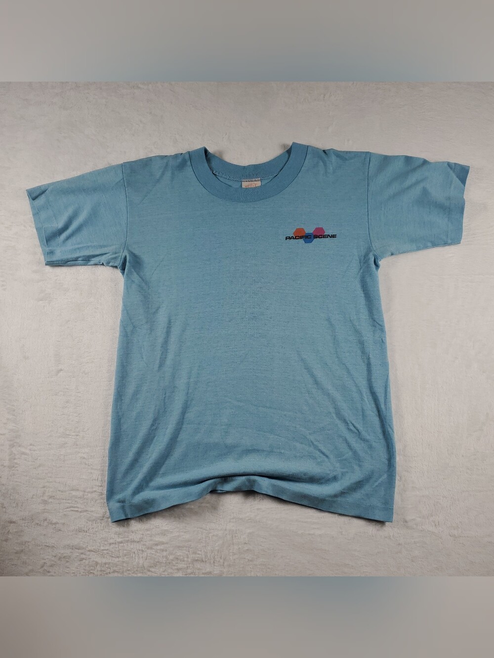 Vintage 80s Hef-T Pacific Scene Surf T-shirt Single-Stitch Made In USA 2XS READ